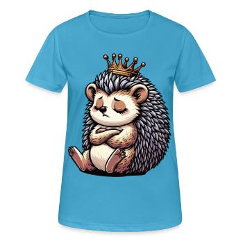 Igel Igelliebhaber Igelbesitzer Igelhalter Stachel - Frauen T-Shirt atmungsaktiv - Saphirblau - Vorne - AI Model Female 172 dark (172cm)