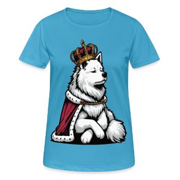White Shepherd Shepherd Shepherd Dogs - Women's Breathable T-Shirt - sapphire blue - Front - AI Model Female 172 dark (172cm)