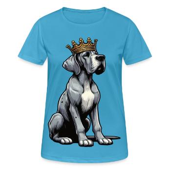 Grand Dogue Propriétaire de Dogue Grand Dane Fan de Grand Dogue - T-shirt respirant Femme - bleu saphir - Devant - AI Model Female 172 dark (172cm)