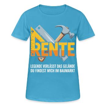Pension in the hardware store – tool logo - Women's Breathable T-Shirt - sapphire blue - Front - AI Model Female 172 dark (172cm)