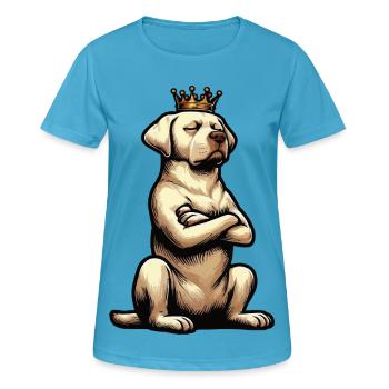 Labrador Labrador propriétaire Labrador lover - T-shirt respirant Femme - bleu saphir - Devant - AI Model Female 172 dark (172cm)