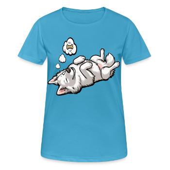 White Shepherd Shepherd Shepherd Dogs - Women's Breathable T-Shirt - sapphire blue - Front - AI Model Female 172 dark (172cm)
