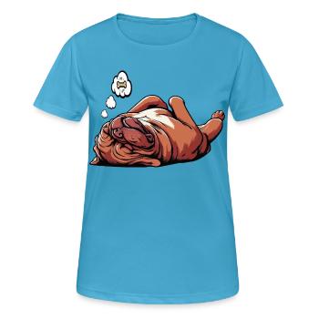 Bordeaux Dogge Bordeauxs Bordeaux Doggen besitzer - Frauen T-Shirt atmungsaktiv - Saphirblau - Vorne - AI Model Female 172 dark (172cm)