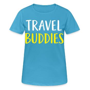 Travel Buddies - Women's Breathable T-Shirt - sapphire blue - Front - AI Model Female 172 dark (172cm)