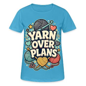 FIL PLUTÔT QUE PLANS - T-shirt respirant Femme - bleu saphir - Devant - AI Model Female 172 dark (172cm)