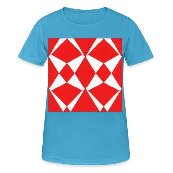 Crimson Diamond Tessellation - Frauen T-Shirt atmungsaktiv - Saphirblau - Vorne - AI Model Female 172 dark (172cm)