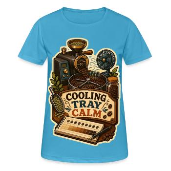 PLATEAU DE REFROIDISSEMENT CALME - T-shirt respirant Femme - bleu saphir - Devant - AI Model Female 172 dark (172cm)