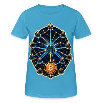Réseau de cartes stellaires de nœuds de routage - T-shirt respirant Femme - bleu saphir - Devant - AI Model Female 172 dark (172cm)