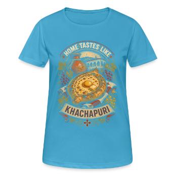 Georgien Georgier Tbilisi Sakartvelo Khachapuri - Frauen T-Shirt atmungsaktiv - Saphirblau - Vorne - AI Model Female 172 dark (172cm)