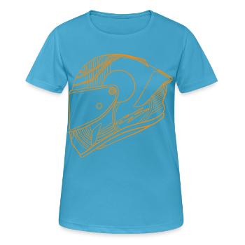 Helm - Frauen T-Shirt atmungsaktiv - Saphirblau - Vorne - AI Model Female 172 dark (172cm)