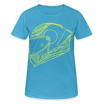 Helm - Frauen T-Shirt atmungsaktiv - Saphirblau - Vorne - AI Model Female 172 dark (172cm)