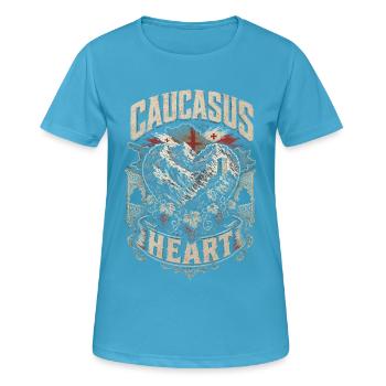 Georgien Georgier Tbilisi Sakartvelo Caucasus - Frauen T-Shirt atmungsaktiv - Saphirblau - Vorne - AI Model Female 172 dark (172cm)