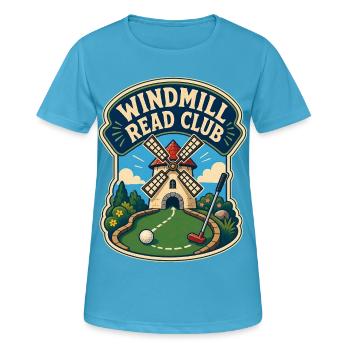 WINDMILL READ CLUB - Women's Breathable T-Shirt - sapphire blue - Front - AI Model Female 172 dark (172cm)