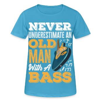 Musicien drôle - T-shirt respirant Femme - bleu saphir - Devant - AI Model Female 172 dark (172cm)