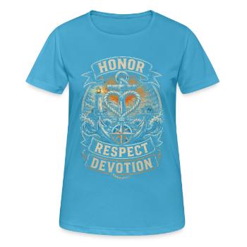Sauveteur de la Garde côtière - T-shirt respirant Femme - bleu saphir - Devant - AI Model Female 172 dark (172cm)