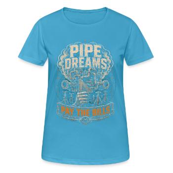 Pipe Layer Pipeline Builder - Women's Breathable T-Shirt - sapphire blue - Front - AI Model Female 172 dark (172cm)