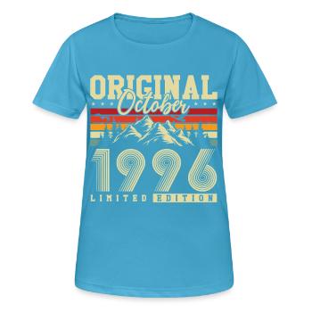 Original October 1996 – 30th Birthday Vintage - Women's Breathable T-Shirt - sapphire blue - Front - AI Model Female 172 dark (172cm)