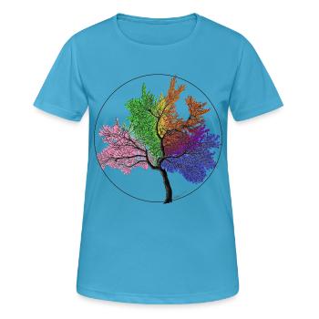 Tree of Life - Women's Breathable T-Shirt - sapphire blue - Front - AI Model Female 172 dark (172cm)
