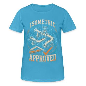 Pipelayer Piping Engineer Isometric Approved - Women's Breathable T-Shirt - sapphire blue - Front - AI Model Female 172 dark (172cm)