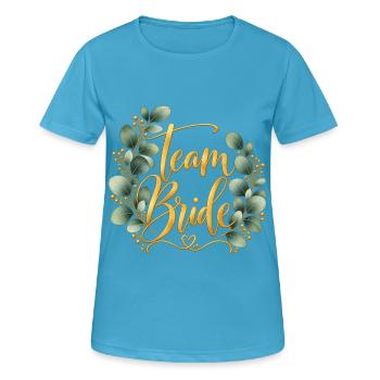 JGA Team Bride Braut Junggesellinnenabschied  - Frauen T-Shirt atmungsaktiv - Saphirblau - Vorne - AI Model Female 172 dark (172cm)