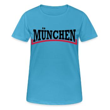 Munich * two-tone - Women's Breathable T-Shirt - sapphire blue - Front - AI Model Female 172 dark (172cm)