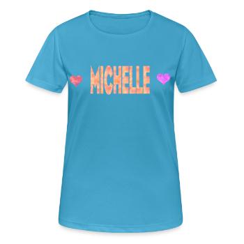 Michelle - T-shirt respirant Femme - bleu saphir - Devant - AI Model Female 172 dark (172cm)