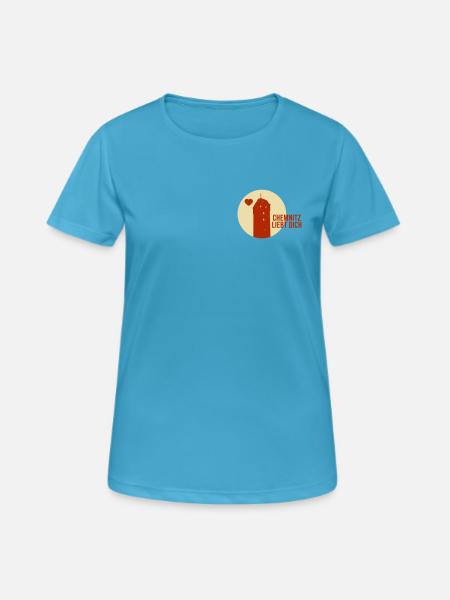 Chemnitz liebt dich - Frauen T-Shirt atmungsaktiv - Saphirblau