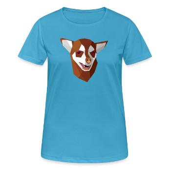 Geometric anxious Chihuahua - Women's Breathable T-Shirt - sapphire blue - Front - AI Model Female 172 dark (172cm)