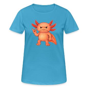 Braise pourpre axolotl - T-shirt respirant Femme - bleu saphir - Devant - AI Model Female 172 dark (172cm)