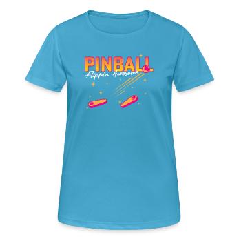 Pinball - Flippin' Awesome - Frauen T-Shirt atmungsaktiv - Saphirblau - Vorne - AI Model Female 172 dark (172cm)