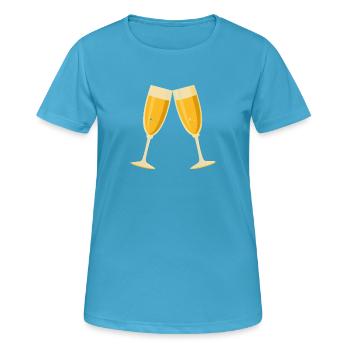 Toaste - Frauen T-Shirt atmungsaktiv - Saphirblau - Vorne - AI Model Female 172 dark (172cm)
