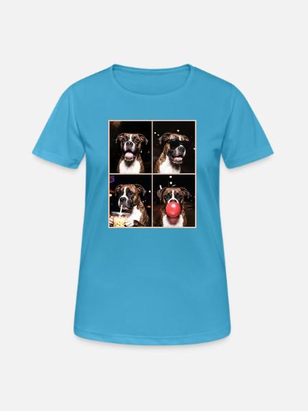 Hunde Boxer Hund - Frauen T-Shirt atmungsaktiv - Saphirblau