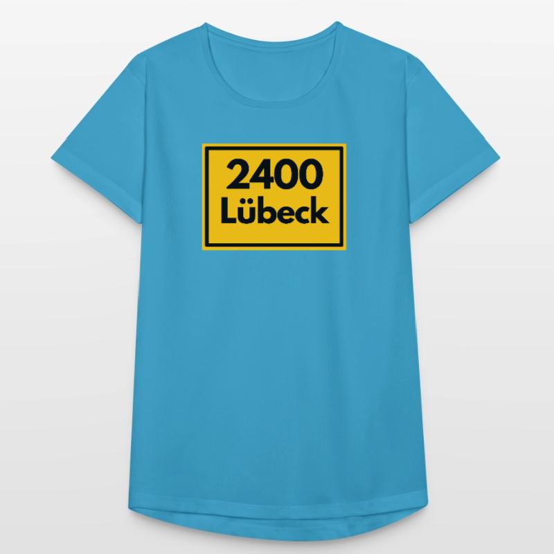 OLD POSTCODE POSTCODE RETRO 2400 LÜBECK HANSEPERLE Women's Breathable T-Shirt