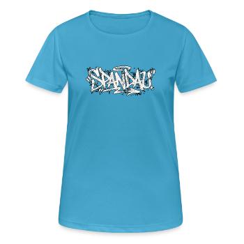 Berlin Spandau Graffiti Oldschool Hip Hop - T-shirt respirant Femme - bleu saphir - Devant - AI Model Female 172 dark (172cm)