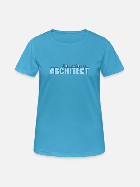 ARCHITECT - Frauen T-Shirt atmungsaktiv - Saphirblau