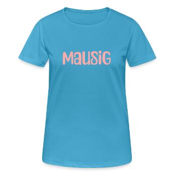 Newsletter Rose de la Souris - T-shirt respirant Femme - bleu saphir - Devant - AI Model Female 172 dark (172cm)