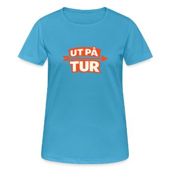 auf einer Reise - Frauen T-Shirt atmungsaktiv - Saphirblau - Vorne - AI Model Female 172 dark (172cm)
