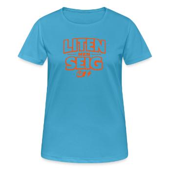 Klein, aber oho! - Frauen T-Shirt atmungsaktiv - Saphirblau - Vorne - AI Model Female 172 dark (172cm)