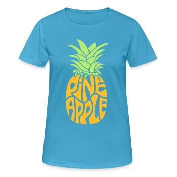Ananas - Frauen T-Shirt atmungsaktiv - Saphirblau - Vorne - AI Model Female 172 dark (172cm)