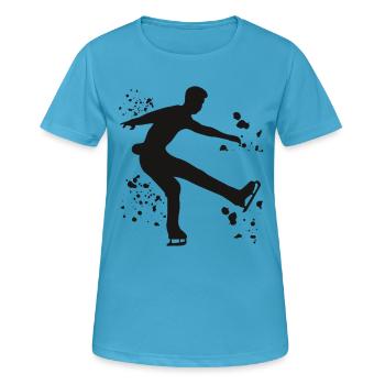 Figure Skating Skating Figure Skating - Women's Breathable T-Shirt - sapphire blue - Front - AI Model Female 172 dark (172cm)