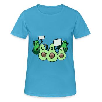 Avocado machen eine Demo Fantasy - Frauen T-Shirt atmungsaktiv - Saphirblau - Vorne - AI Model Female 172 dark (172cm)
