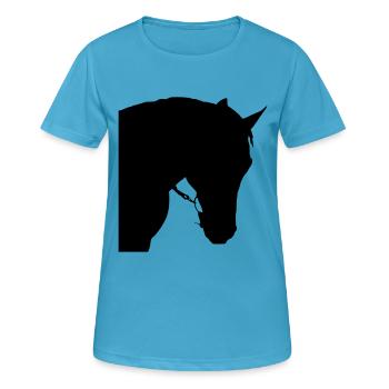 Pferdekopf 6 - Frauen T-Shirt atmungsaktiv - Saphirblau - Vorne - AI Model Female 172 dark (172cm)