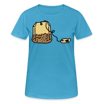 Tea Tea bags Tea drinker Tea time - Women's Breathable T-Shirt - sapphire blue - Front - AI Model Female 172 dark (172cm)