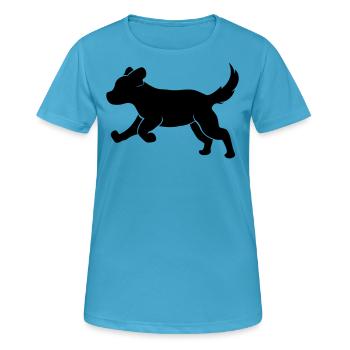 Cute Dog Puppy Offspring Dog Baby - Women's Breathable T-Shirt - sapphire blue - Front - AI Model Female 172 dark (172cm)