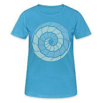 Stroke Galaxy - T-shirt respirant Femme - bleu saphir - Devant - AI Model Female 172 dark (172cm)