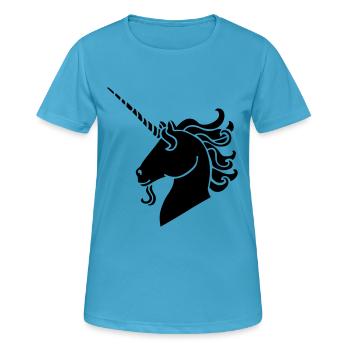 Einhorn - Frauen T-Shirt atmungsaktiv - Saphirblau - Vorne - AI Model Female 172 dark (172cm)