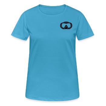 freediving logo - Frauen T-Shirt atmungsaktiv - Saphirblau - Vorne - AI Model Female 172 dark (172cm)
