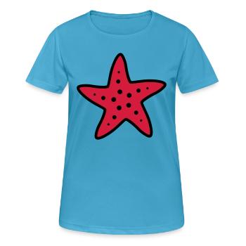 Étoile de mer étoile Océan Mer - T-shirt respirant Femme - bleu saphir - Devant - AI Model Female 172 dark (172cm)