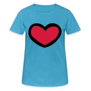 Coeur / coeur / coeur / - T-shirt respirant Femme - bleu saphir - Devant - AI Model Female 172 dark (172cm)