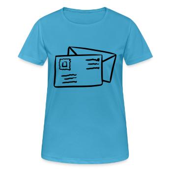 Letter Post Envelope Message - Women's Breathable T-Shirt - sapphire blue - Front - AI Model Female 172 dark (172cm)